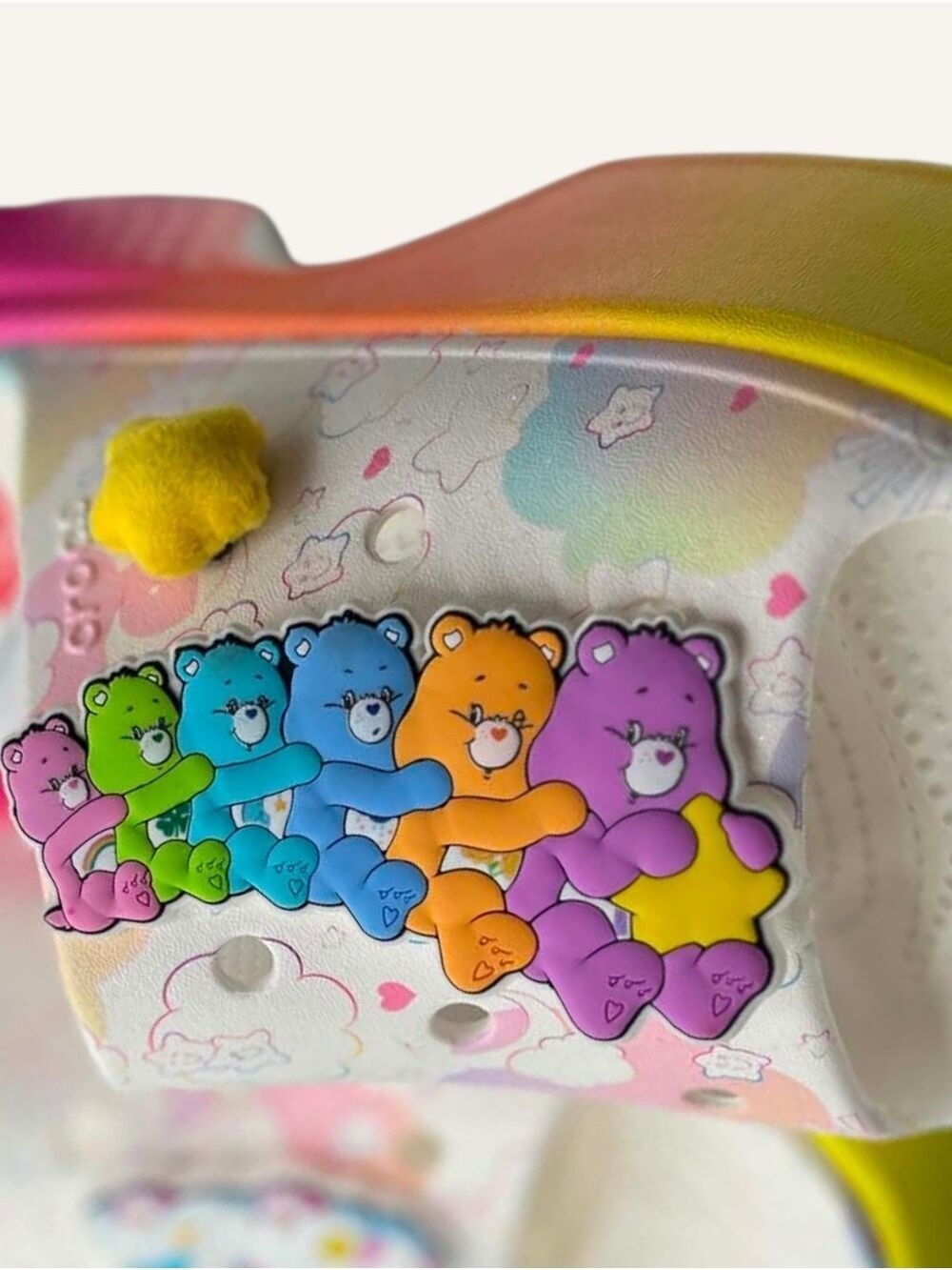 Crocs x Care Bears Stomp Platform Slides W10 Rainbow Y2K NWT - Picture 5 of 11